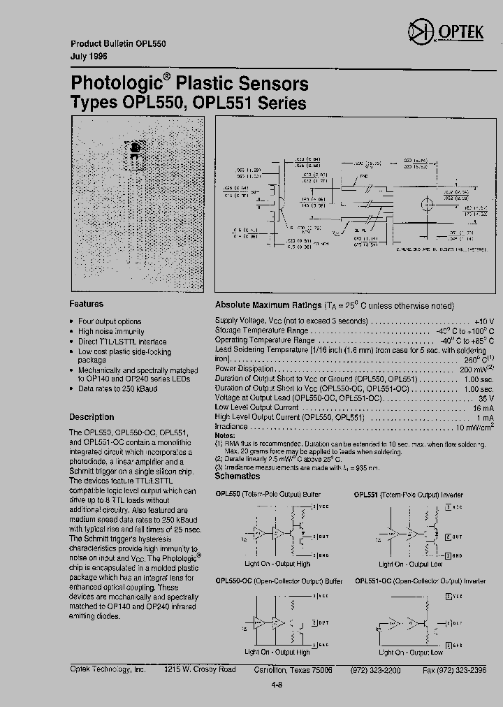 OPL550-OCA_341980.PDF Datasheet