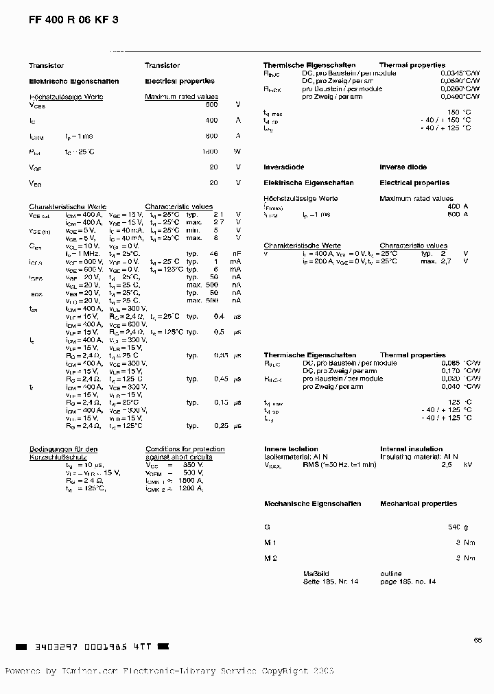 FF400R06KF3_342288.PDF Datasheet