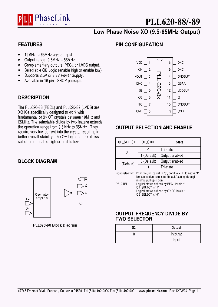PLL620-8XOC_587196.PDF Datasheet
