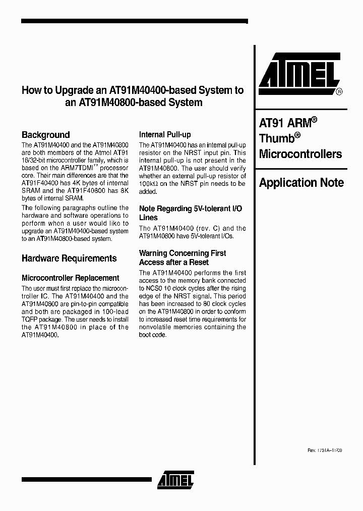 AT91M40400-25AI_499617.PDF Datasheet