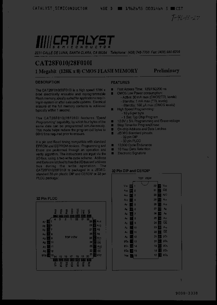 CAT28F010HP-20_344244.PDF Datasheet