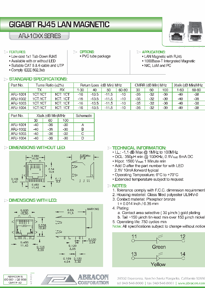 ARJ-1001_345147.PDF Datasheet