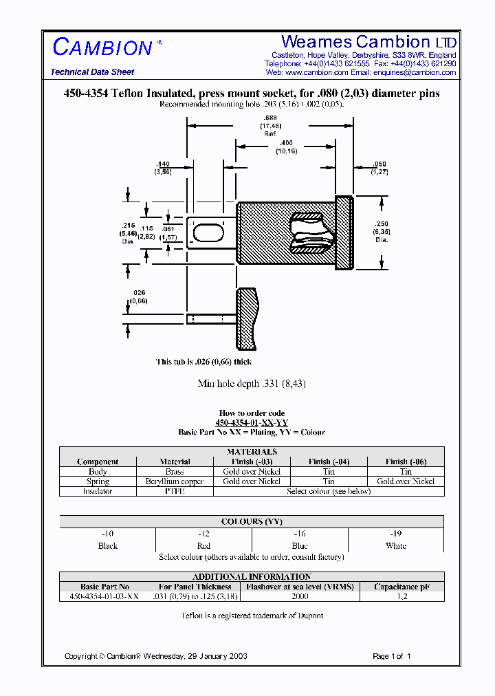 450-4354_564057.PDF Datasheet