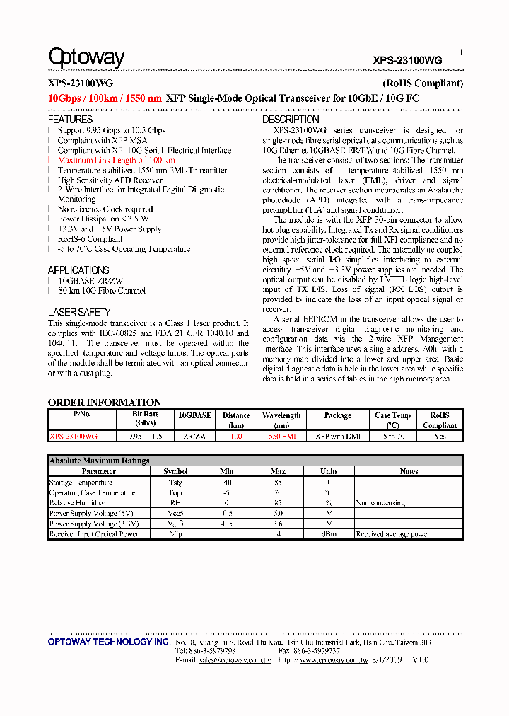 XPS-23100WG_566613.PDF Datasheet