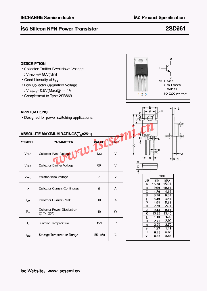2SD961_568888.PDF Datasheet
