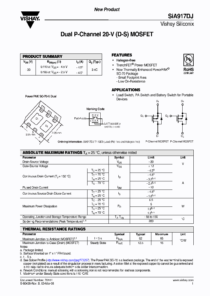SIA917DJ-T1-E3_345815.PDF Datasheet