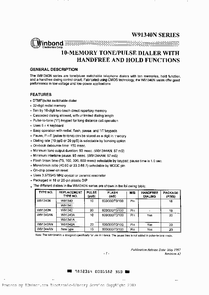 W91340_346244.PDF Datasheet