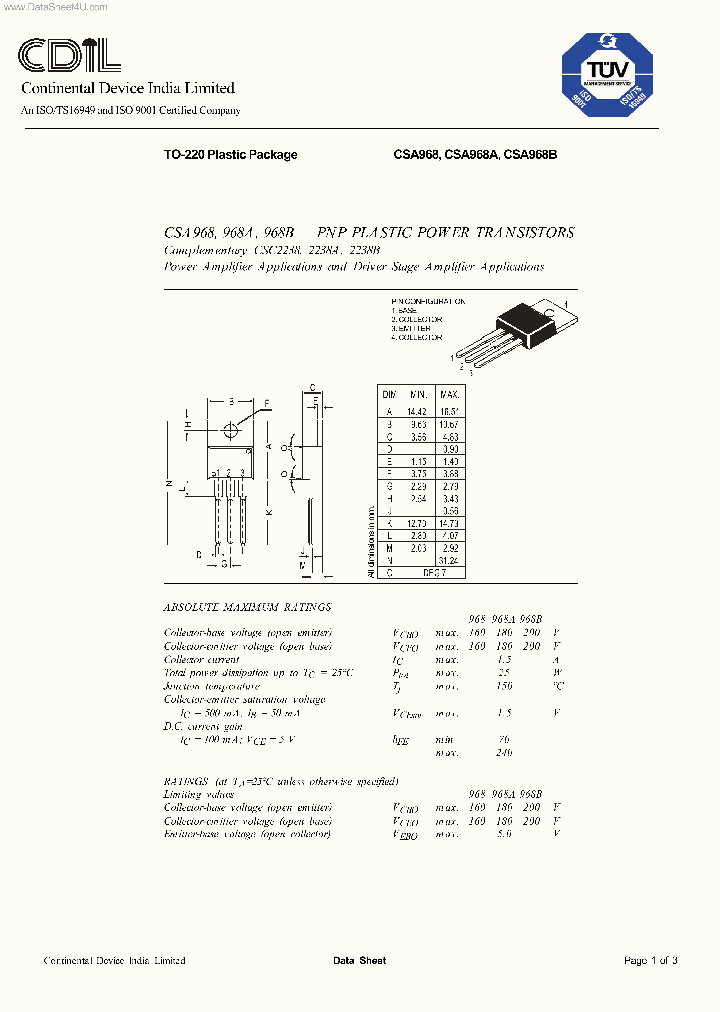 CSA968_249331.PDF Datasheet