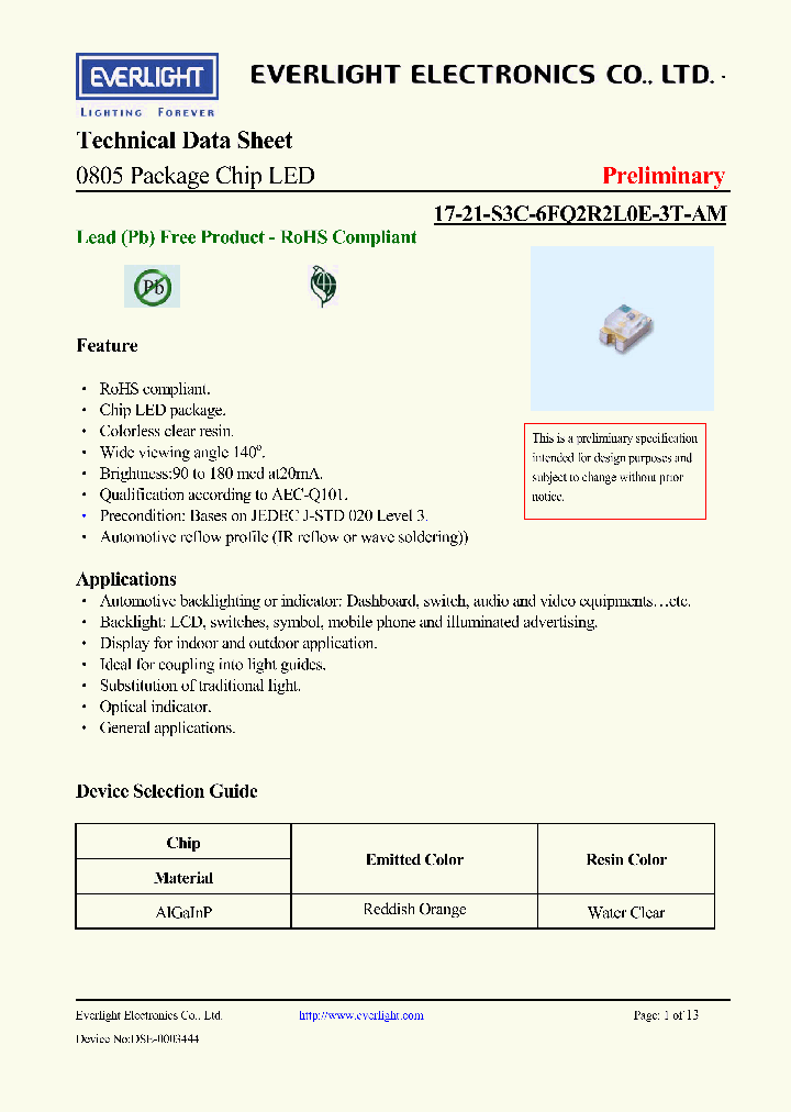17-21-S3C-6FQ2R2L0E-3T-AM_605567.PDF Datasheet