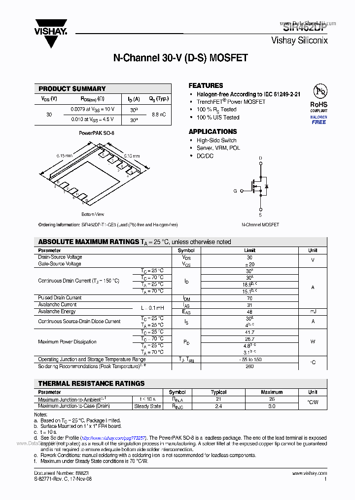 SIR462DP_251488.PDF Datasheet
