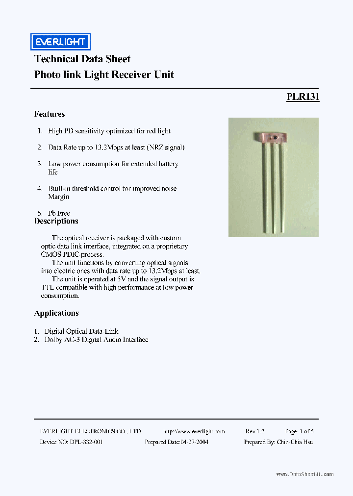 PLR131_251317.PDF Datasheet