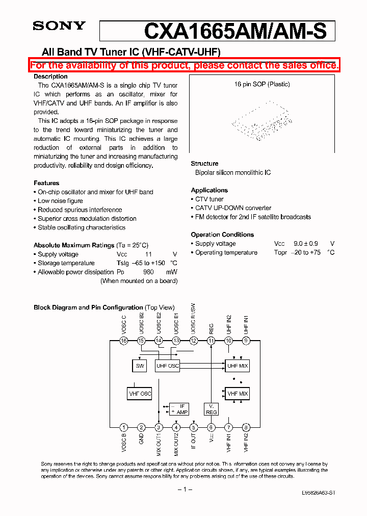CXA1665AMAM-S_277348.PDF Datasheet
