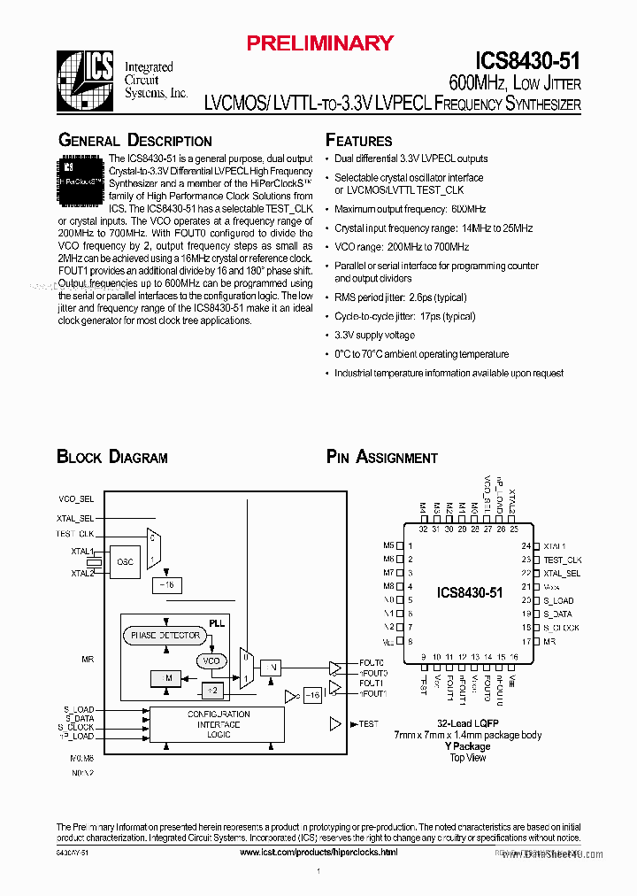 ICS8430-51_251273.PDF Datasheet