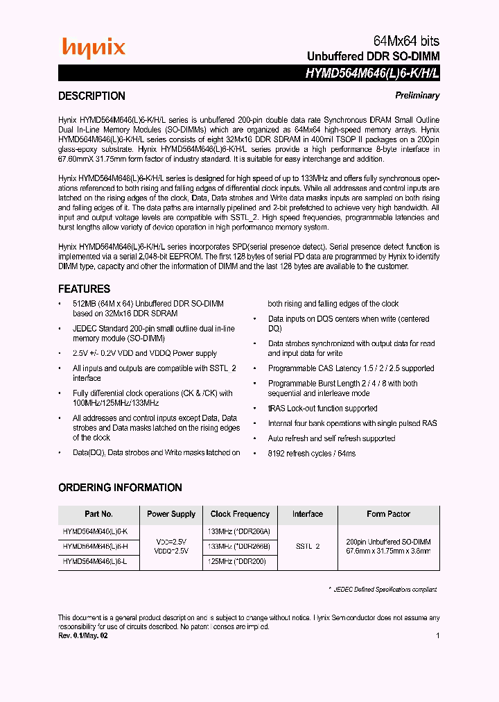 HYMD564M6466_353434.PDF Datasheet