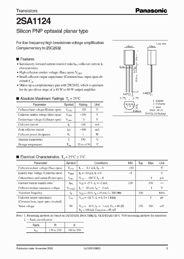 2SA1124_282657.PDF Datasheet