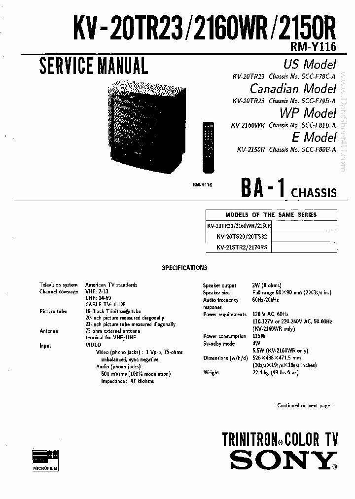 KV-20TR23_261009.PDF Datasheet