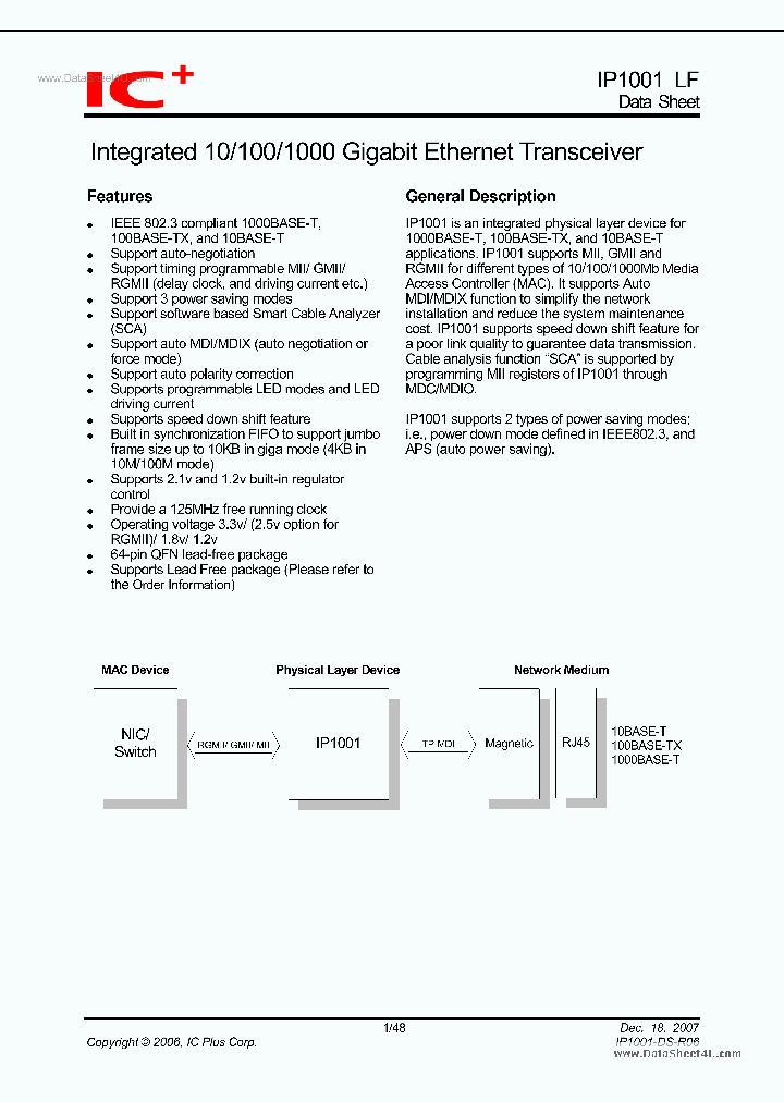 IP1001LF_278196.PDF Datasheet