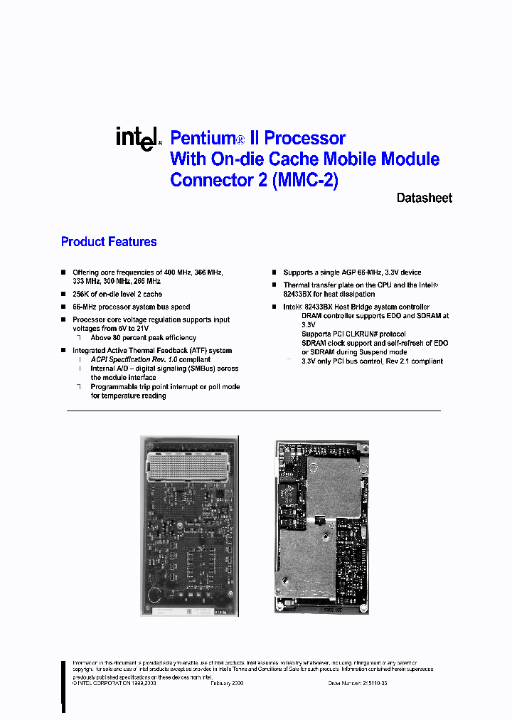 PENTIUMIICPUWITHMOBILE_364182.PDF Datasheet