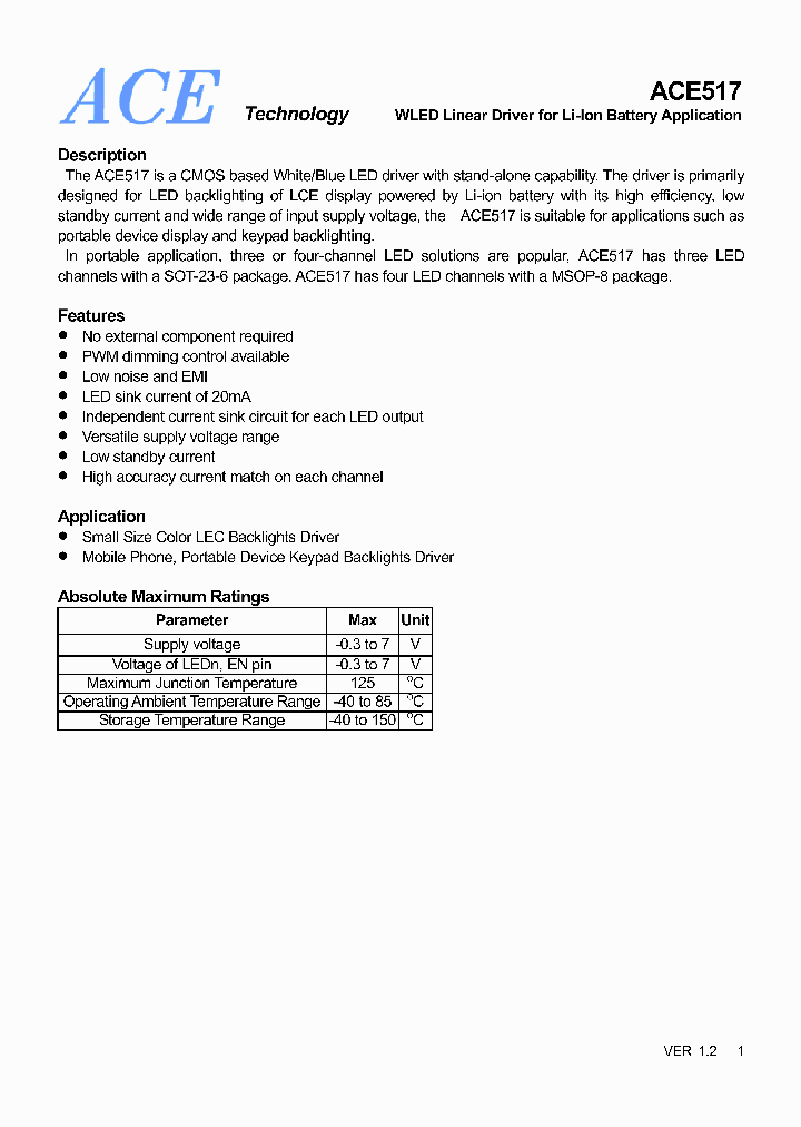 ACE517_648209.PDF Datasheet