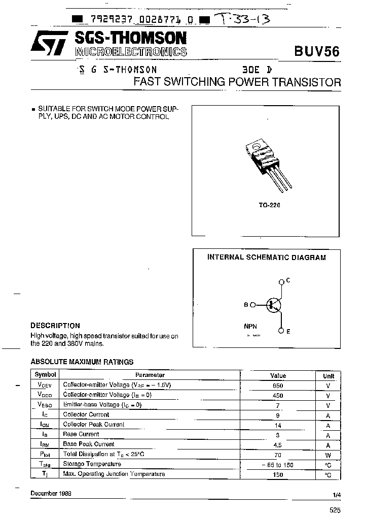 BUV56_367288.PDF Datasheet