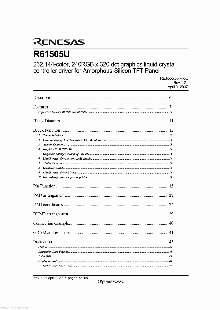 R61505U_283639.PDF Datasheet