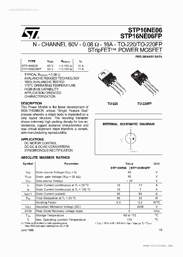 P16NE_285439.PDF Datasheet