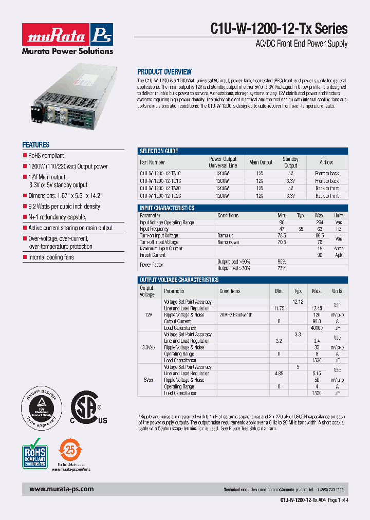 C1U-W-1200-12-TA2C_658219.PDF Datasheet
