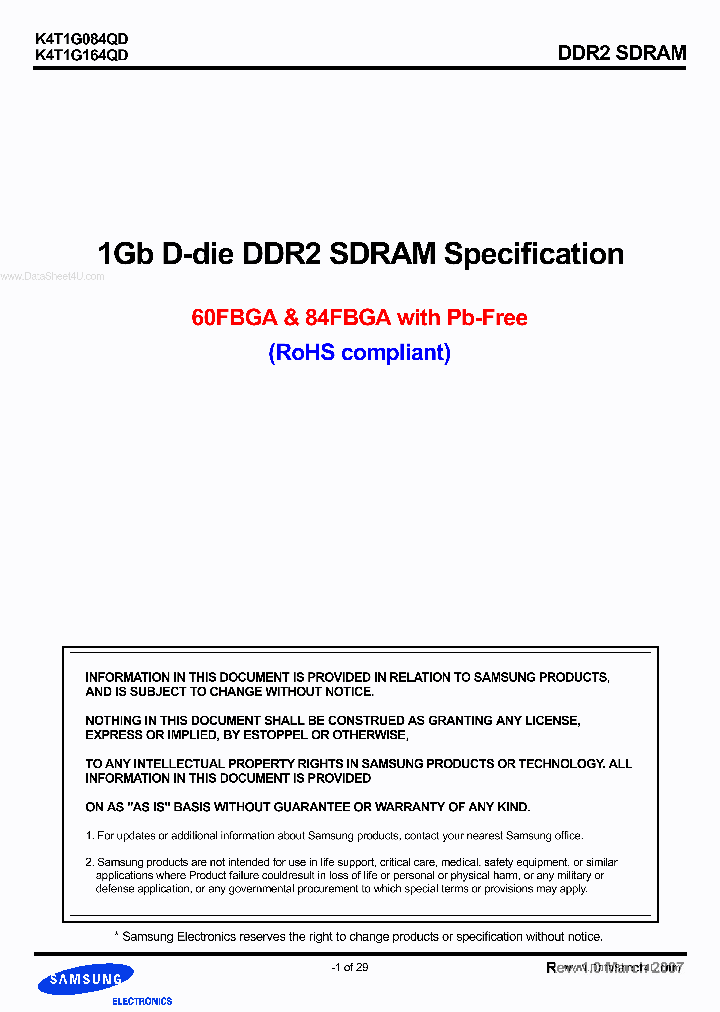K4T1G164QD_291601.PDF Datasheet
