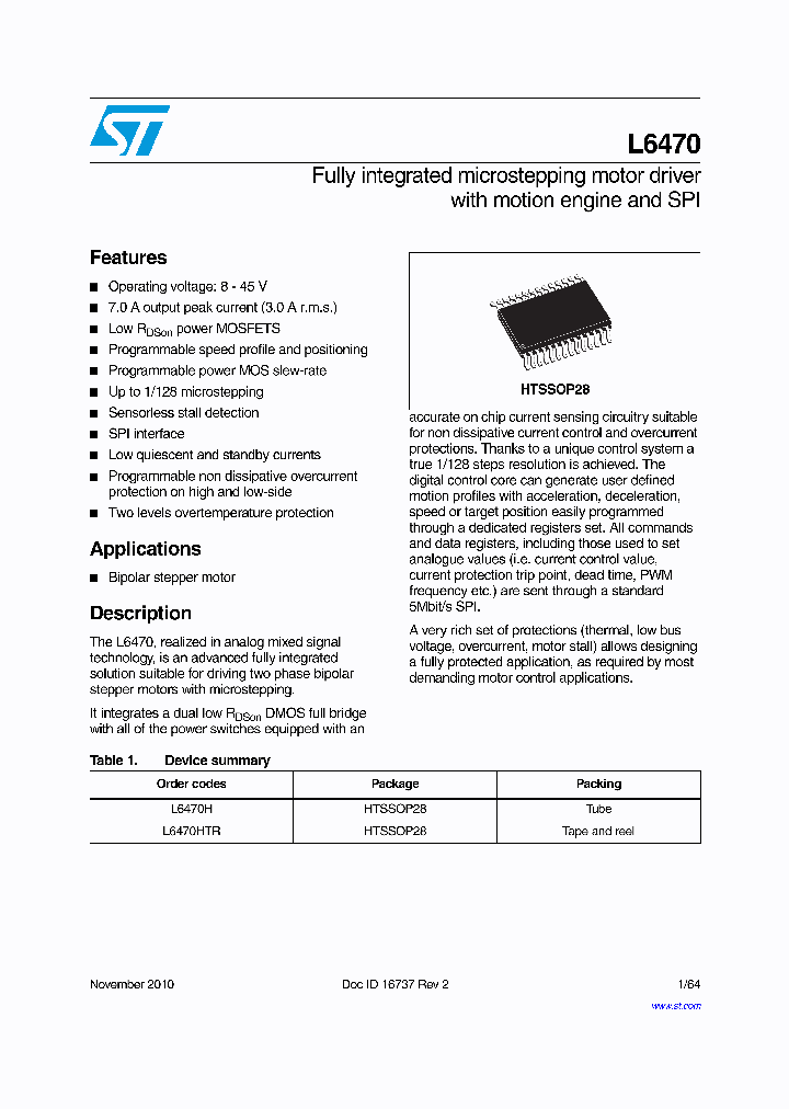 L6470H_371109.PDF Datasheet