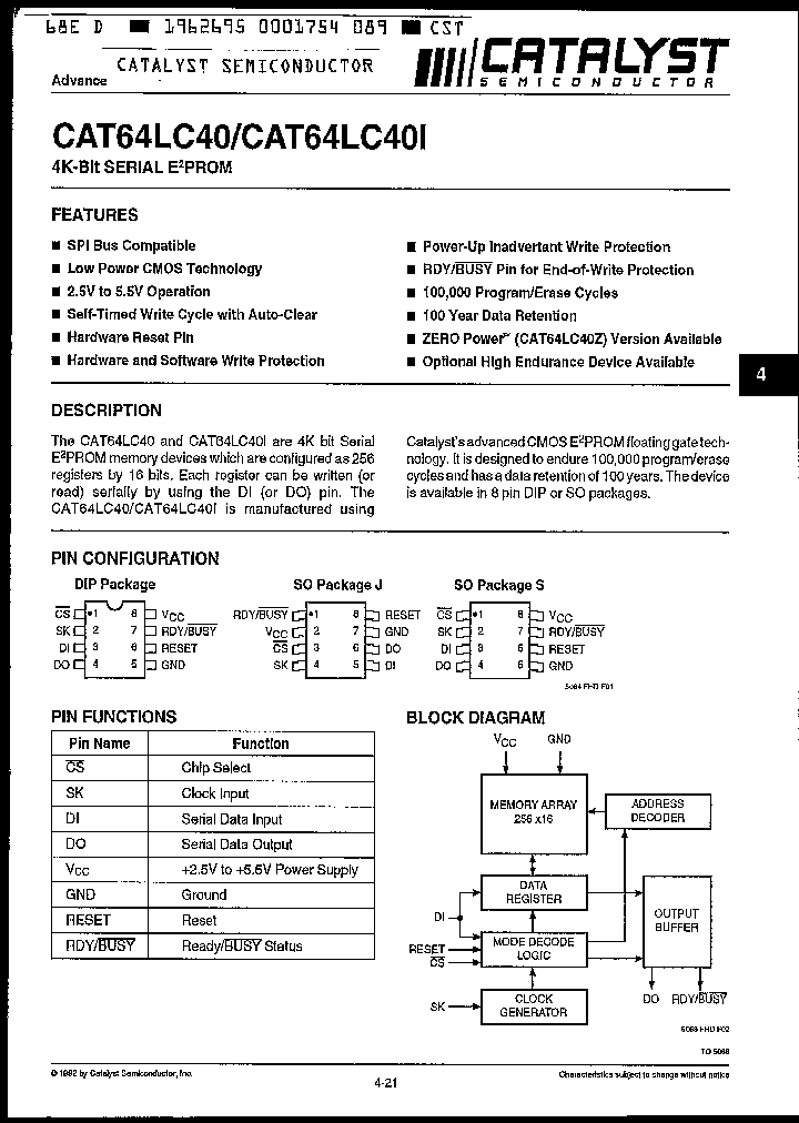 CAT64LC40ZJ_374108.PDF Datasheet