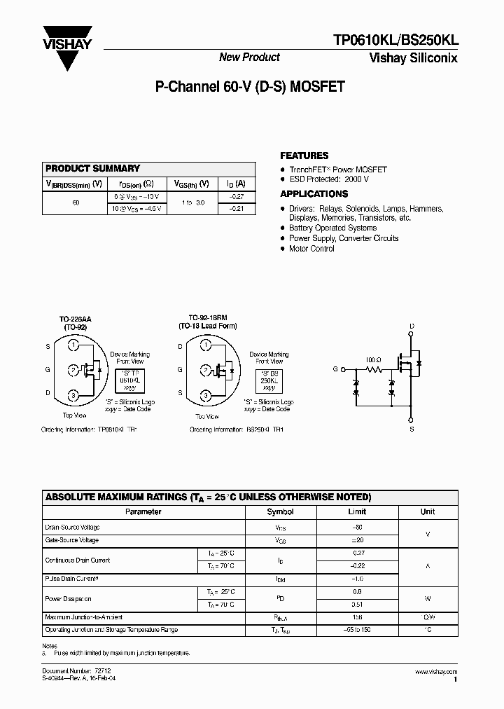BS250KL-TR1_375651.PDF Datasheet