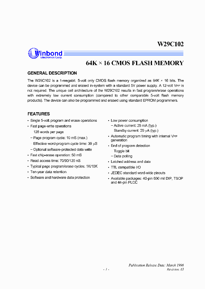 W29C102P-70B_377075.PDF Datasheet