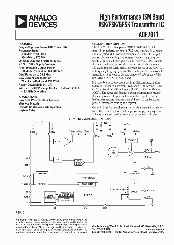 EVAL-ADF7011EB1_315697.PDF Datasheet