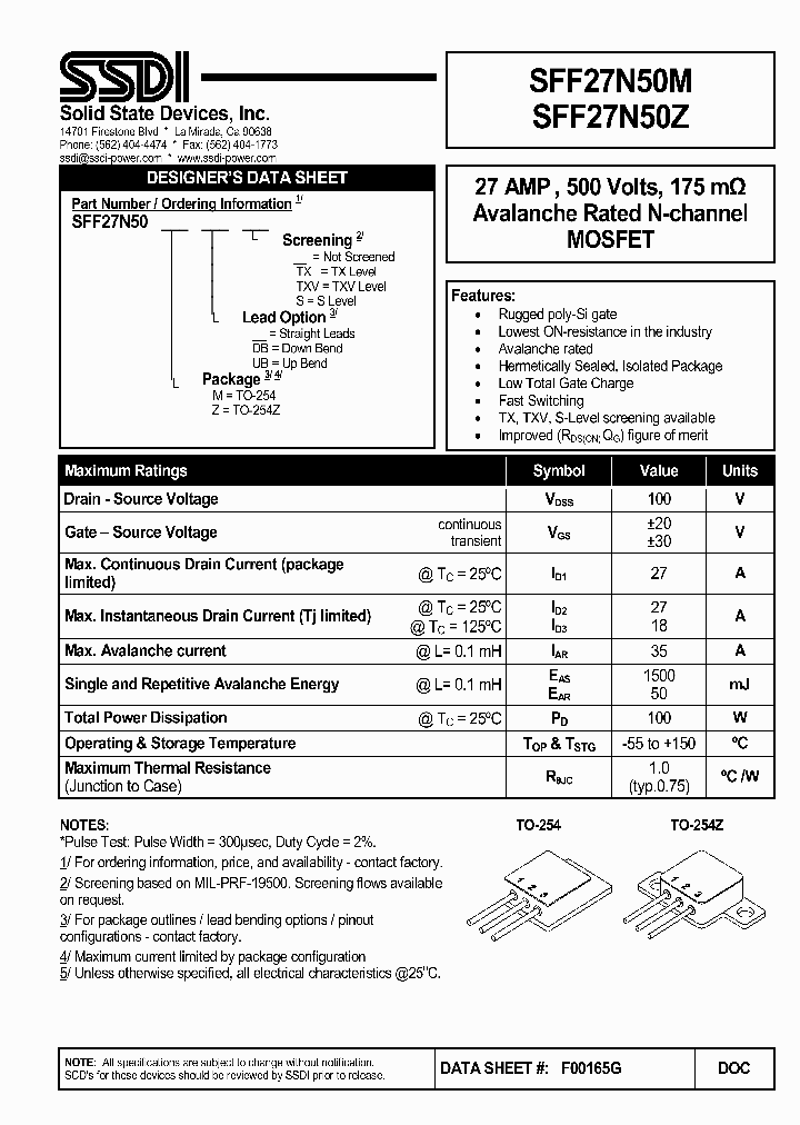 SFF75N10B_698164.PDF Datasheet