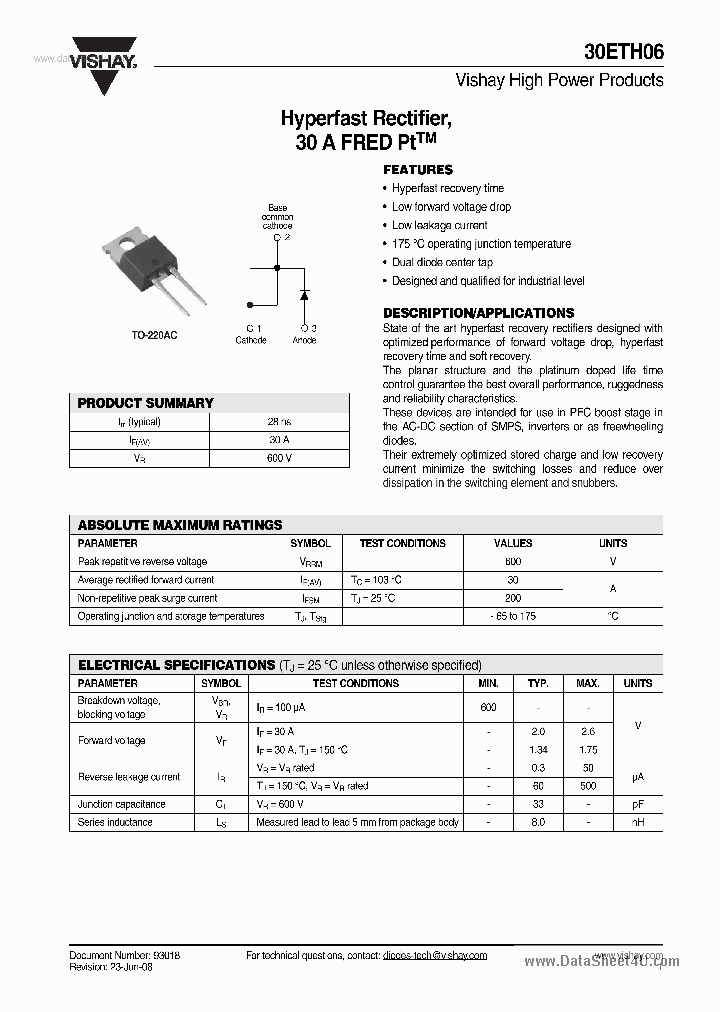 30ETH06_315046.PDF Datasheet