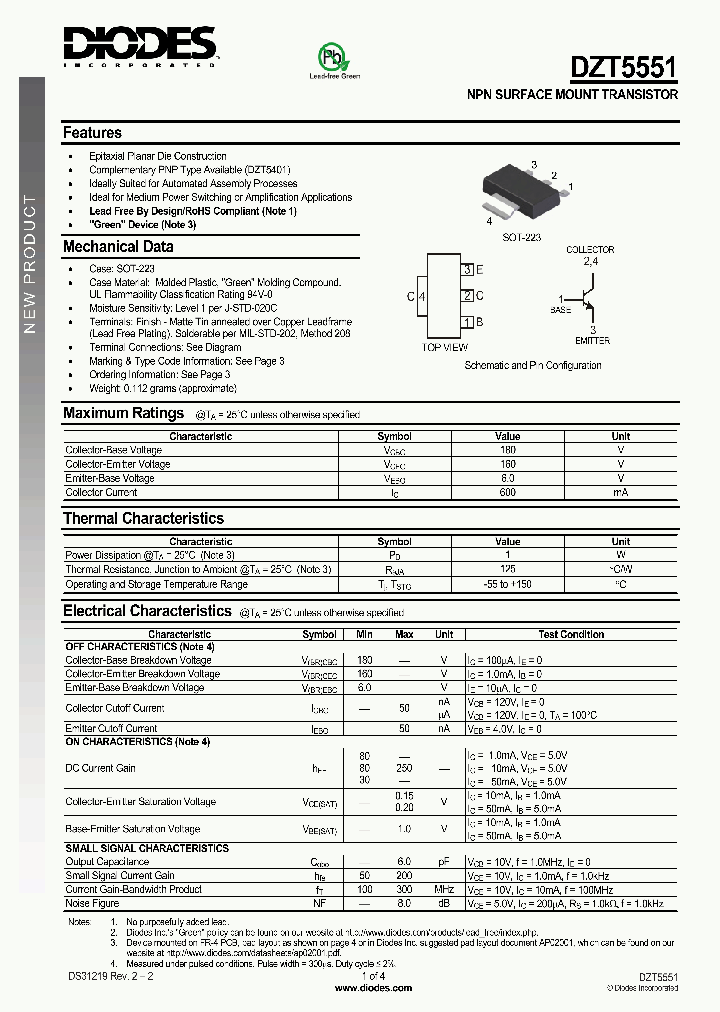 DZT5551-13_709901.PDF Datasheet