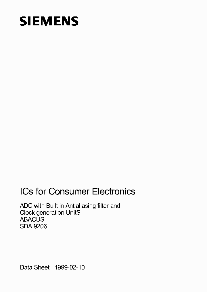 SDA9206_381634.PDF Datasheet