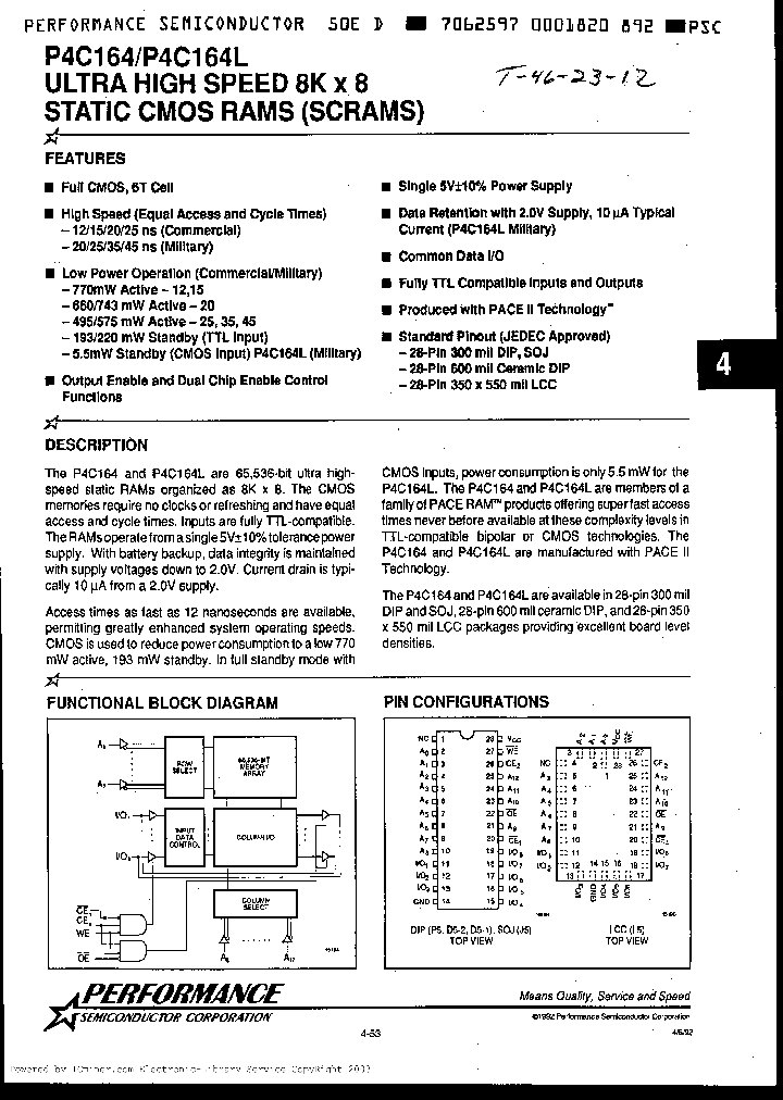 P4C164L-25JC_382486.PDF Datasheet