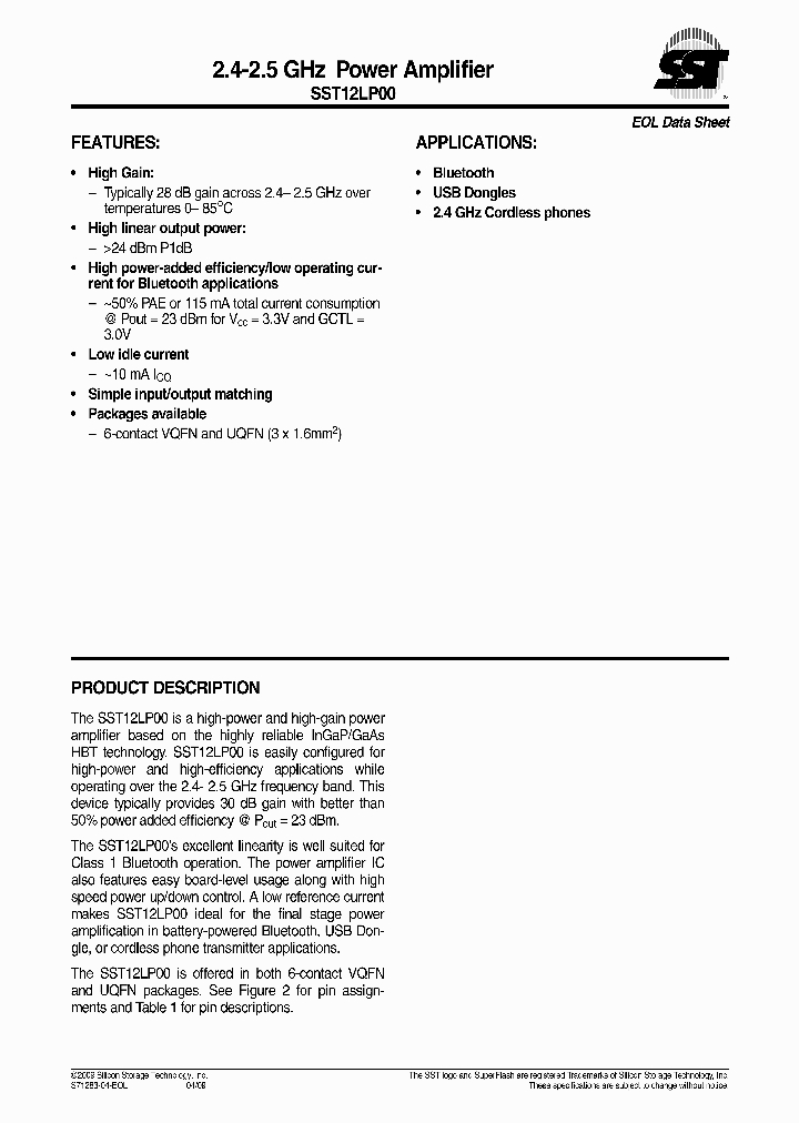 SST12LP00-QU6F_383739.PDF Datasheet