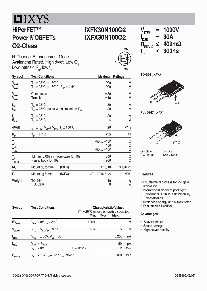 IXFX30N100Q2_721913.PDF Datasheet