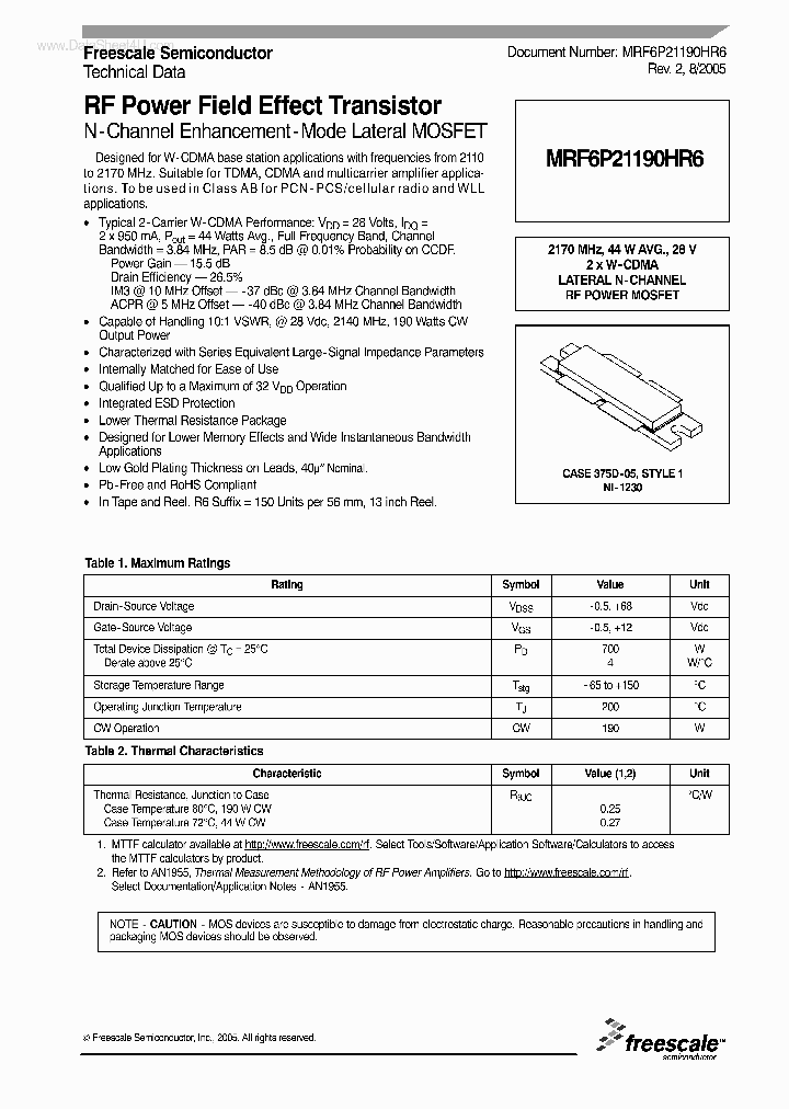 MRF6P21190HR6_319585.PDF Datasheet