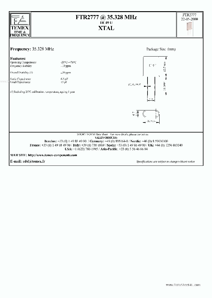 FTR2777_319425.PDF Datasheet