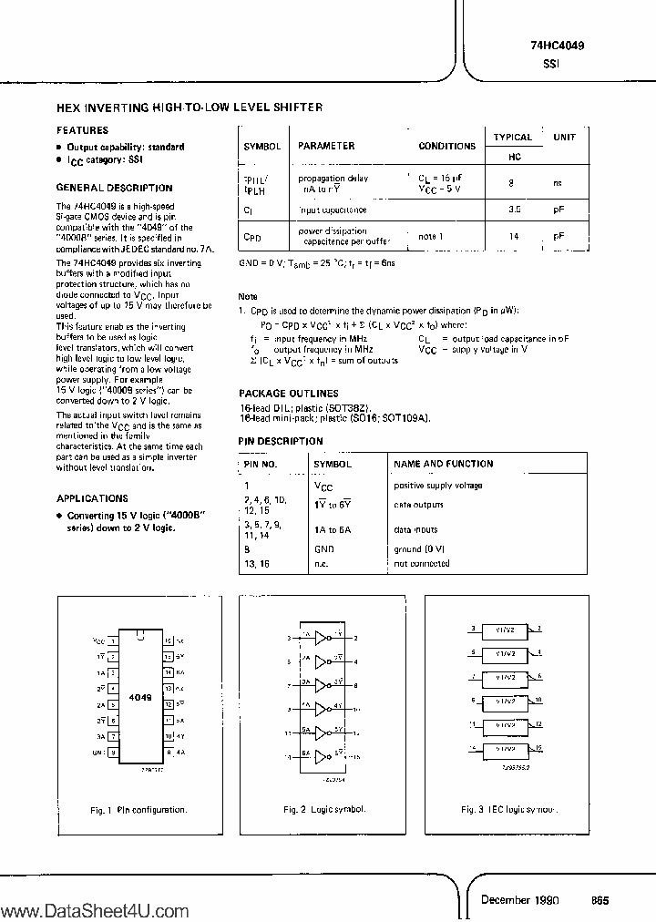 PC74HC4049_320333.PDF Datasheet