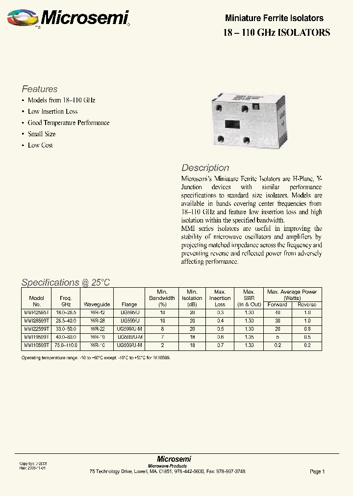 MMI10599T_732454.PDF Datasheet