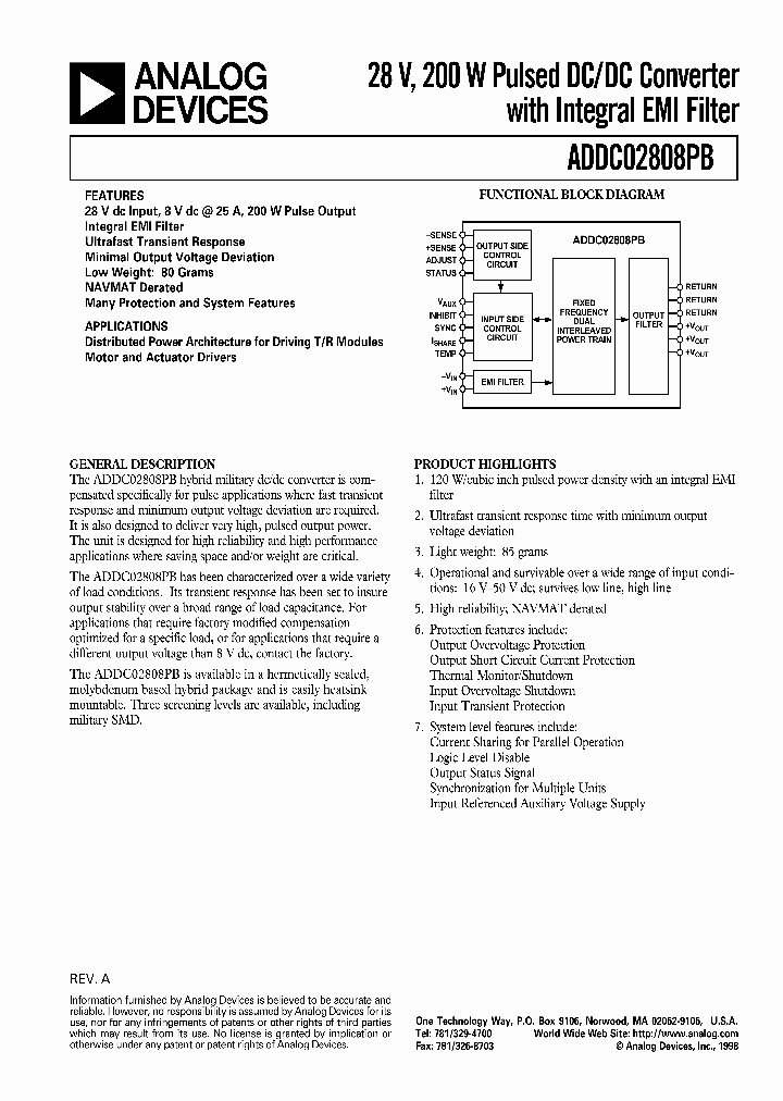 ADDC02808PBTVQMLH_742811.PDF Datasheet