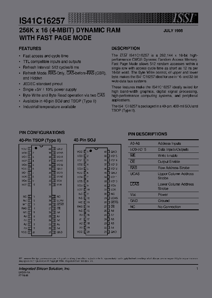 IS41C16257-40K_391896.PDF Datasheet