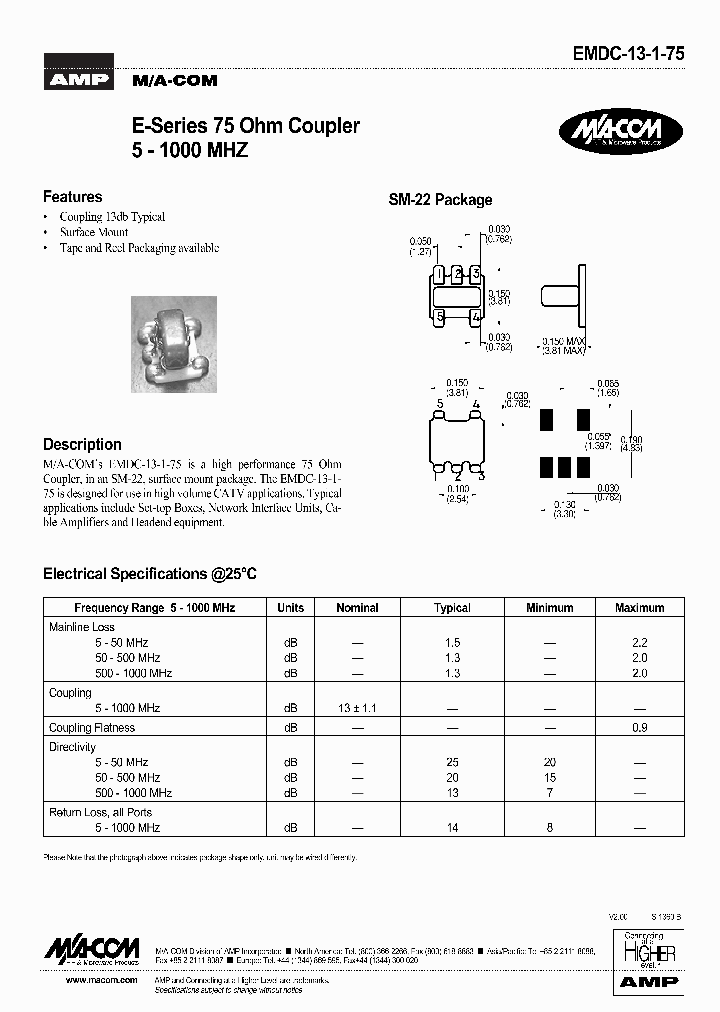EMDC-13-1-75TR_392918.PDF Datasheet