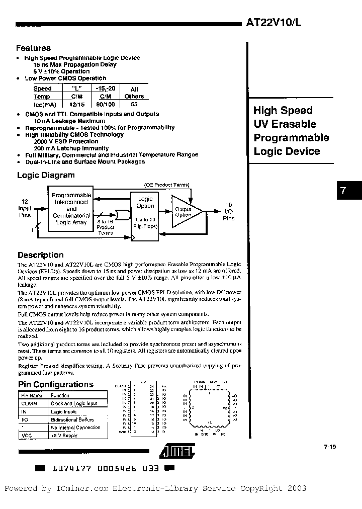 AT22V10-20FM883_397138.PDF Datasheet