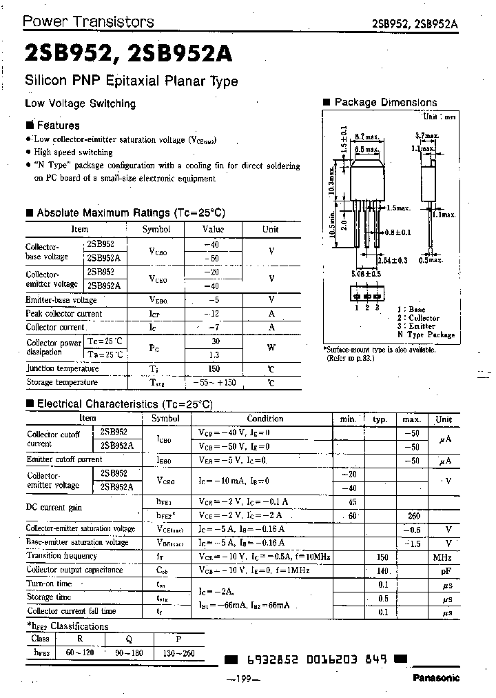 2SB952R_397912.PDF Datasheet