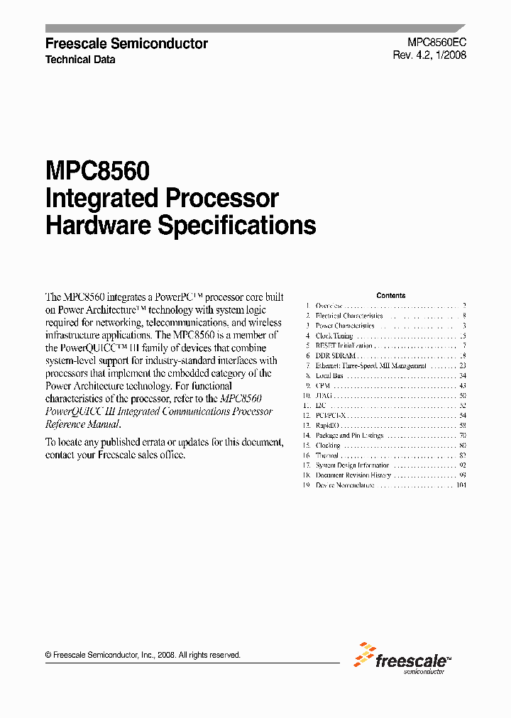 MPC8560CVT667JC_403541.PDF Datasheet